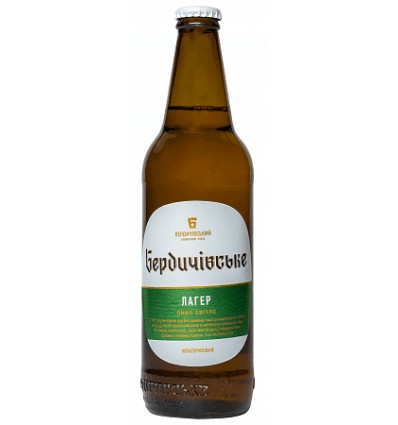 Пиво Бердичівське Лагер живе світле непастеризоване 3.8%об. 500мл