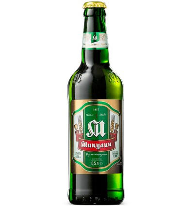 Пиво Микулинецьке Микулин живе світле пільзенського типу непастеризоване 4.2%об. 500мл