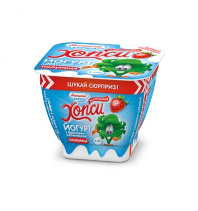 Йогурт Яготинське для дітей Хопси Полуниця 1,5% 115г