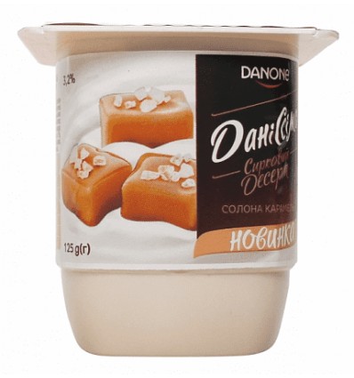 Десерт сирковий Danone Даніссімо Солона карамель 3,2% 125гг