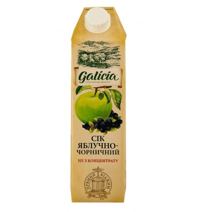 Сік Galicia яблучно-чорничний 1л