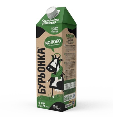 Молоко Бурьонка ультрапастеризоване 2.5% 1500г