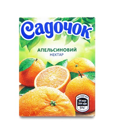 Нектар Садочок апельсиновий 0,2л