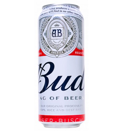 Пиво Bud світле з/б 5% 0,5л