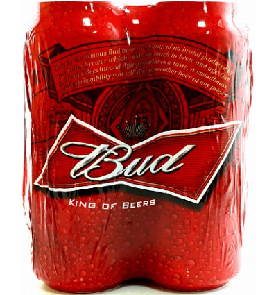 Пиво Bud світле з/б 5% 4х0,5л