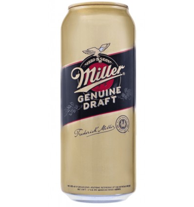 Пиво Miller Genuine Draft светлое 4,7% з/б 0,5л