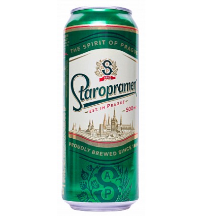 Пиво Staropramen світле з/б 4,2% 0,5л