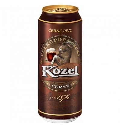 Пиво Vlekopopovicky Kozel темне з/б 3,8% 0,5л