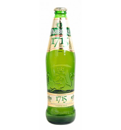 Пиво Львівське 1715 світле пастеризоване 4.2% 0,45л