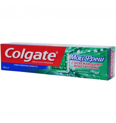 Зубна паста Colgate Макс Фреш з освіжаючими кристалами Ніжна М'ята гель 100мл