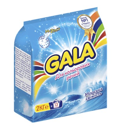 Порошок пральний Gala Морська свiжість автомат для кольорових речей 2кг