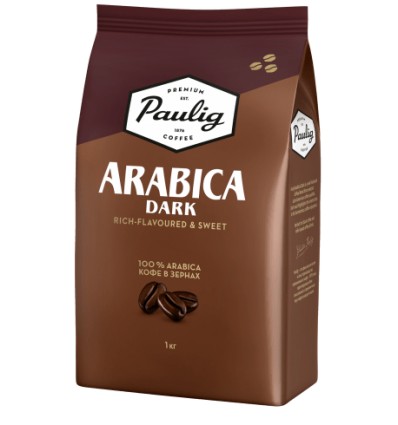Кава Paulig Arabica Dark в зернах у пакеті 1кг