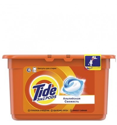 Капсули для прання Tide Pods 3 In 1 Альпійська свіжість 12шт 24,8г