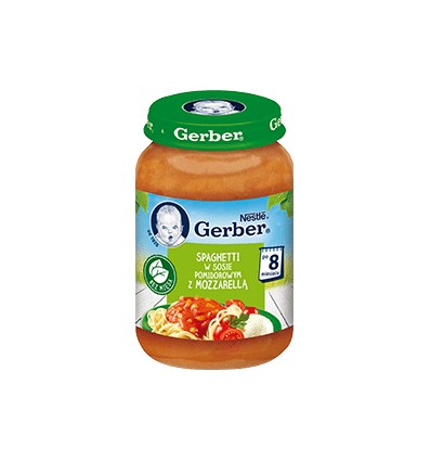 Рагу овочеве Gerber зі спагетті та сиром моцарелла в томатному соусі 190г