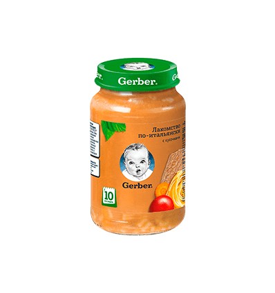 Обід Gerber по-італійськи з кусочками для дітей з 10 місяців 190г