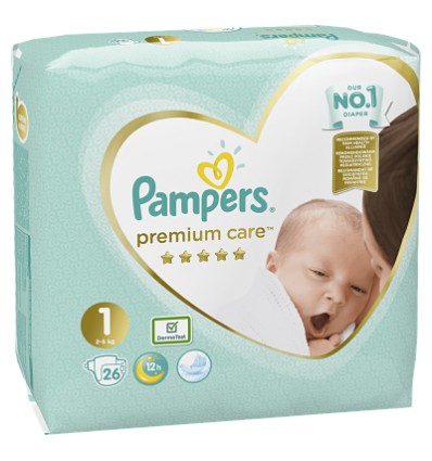 Підгузки Pampers Premium Care 1, 2-5кг 26 шт