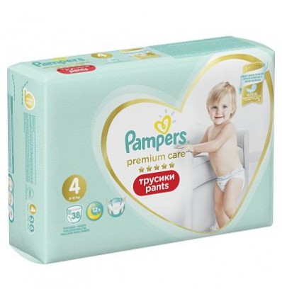 Підгузки-трусики Pampers Premium Care Pants 4 Maxi 9-15кг 38шт