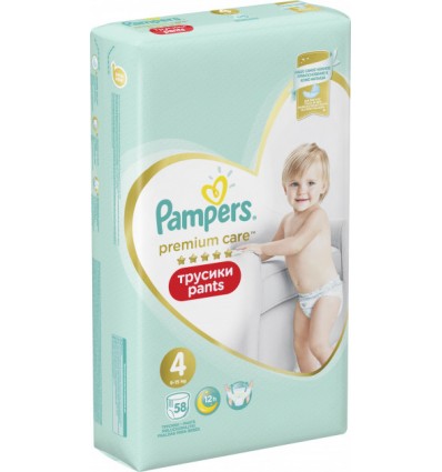 Підгузки-трусики Pampers Premium Care Pants №4 9-15 кг, 58шт