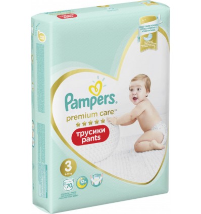 Підгузки-трусики Pampers Premium Care Pants №3 (Midi) 6-11кг 70шт