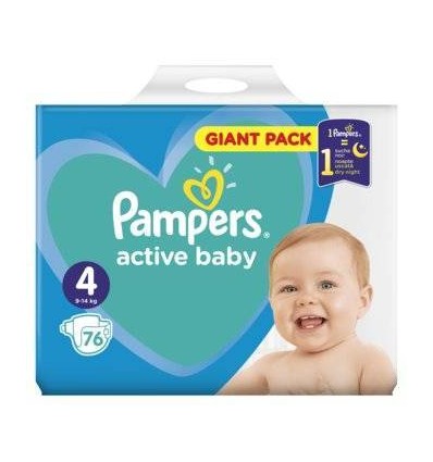 Підгузки Pampers Active Baby-Dry 4 Maxi 8-14кг 76шт