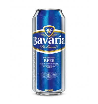 Пиво Bavaria світле 5% з/б 0,5л