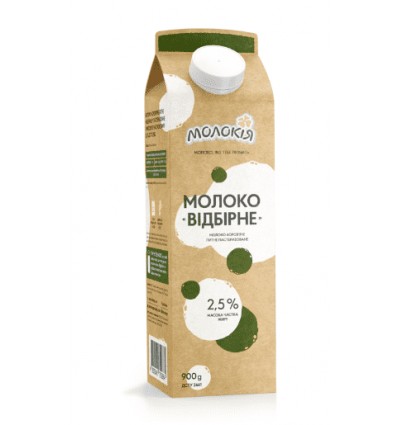 Молоко Молокія Відбірне пастеризоване 2,5% 900г