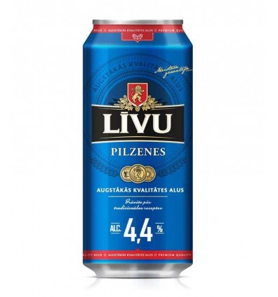 Пиво Livu Pilzenes світле фільтроване 4,4% з/б 0,5л