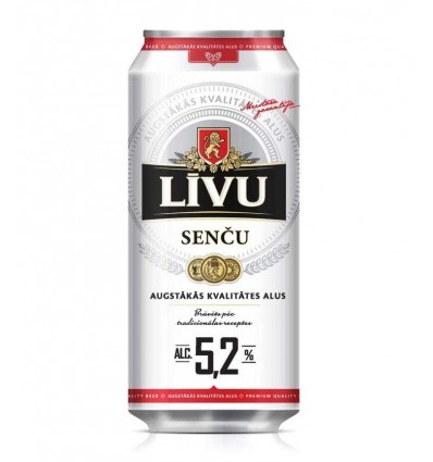 Пиво Livu Pilzenes світле фільтроване 5.2% з/б 0,5л
