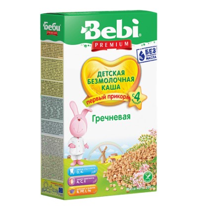 Каша Bebi Premium безмолочна гречана дитяча з 6 місяців 200г