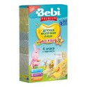 Каша Bebi Premium молочна 4 злаки з вершками і персиком для дітей з 12 місяців 200г