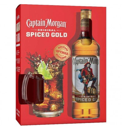 Набір Captain Morgan Spiced Gold 35% 0,7л + чашка