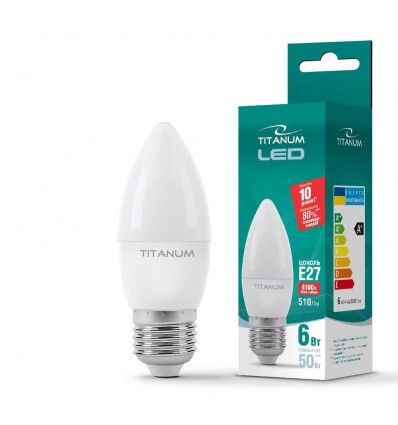 LED лампа Titanium LED C37 6W E27 4100K