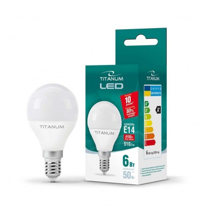 LED лампа Titanium LED G45 6W E14 4100K