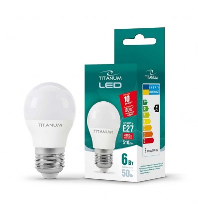 LED лампа TITANUM G45 6W E27 4100K
