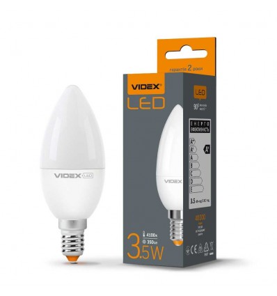 Лампа світлодіодна Videx LED C37E 3.5W E14 4100K