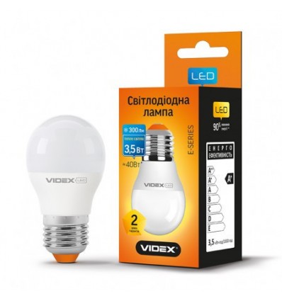 Лампа світлодіодна Videx LED G45E 3.5W E27 4100K