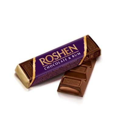 Батончик Roshen шоколадний з ромовою начинкою 43г