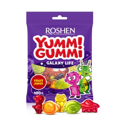 Цукерки Roshen Yummi Gummi Galaxy Life 200г