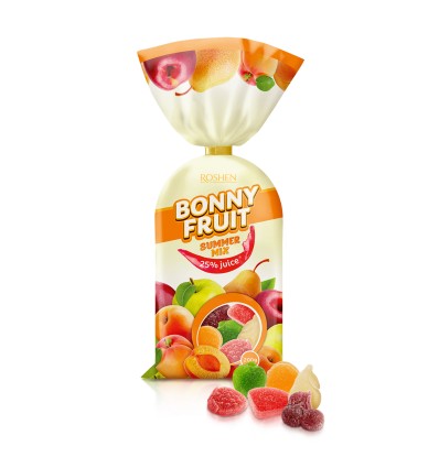 Желейні цукерки Roshen Bonny-fruit summer mix 200г