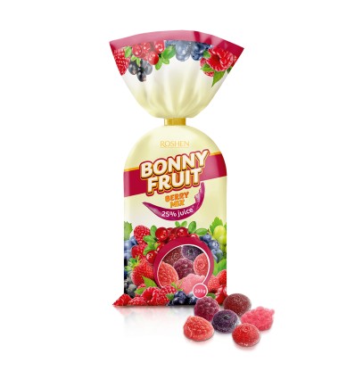 Желейні цукерки Roshen Bonny-fruit berry mix 200г