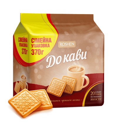 Печиво Roshen До кави цукрове з ароматом пряженого молока 370г