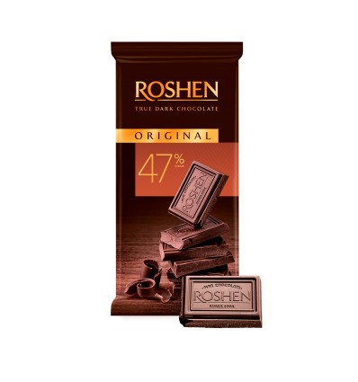 Шоколад Roshen чорний Original 47% 85г