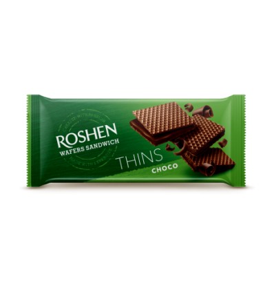 Вафлі Roshen Wafers Sandwich Thins шоколад 55г