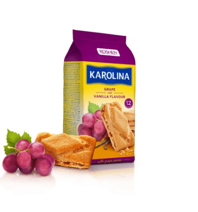 Печиво Roshen Karolina здобне з виноградом та ванільним ароматом 225г