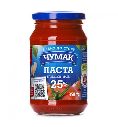 Паста томатна Чумак 25% 350г