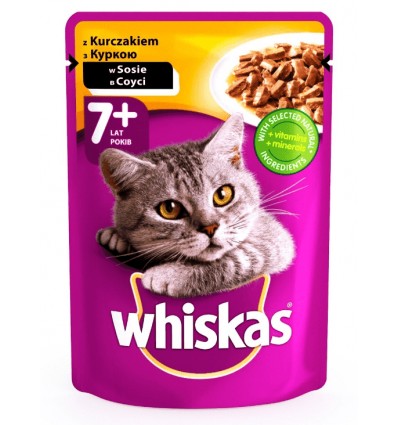 Корм Whiskas для котів з куркою в соусі 100г