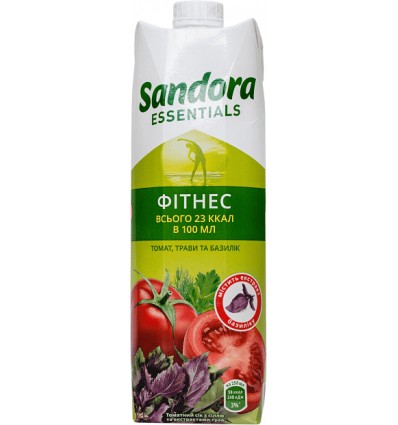 Сік Sandora Essentials томатний з сіллю та екстрактами трав 950мл